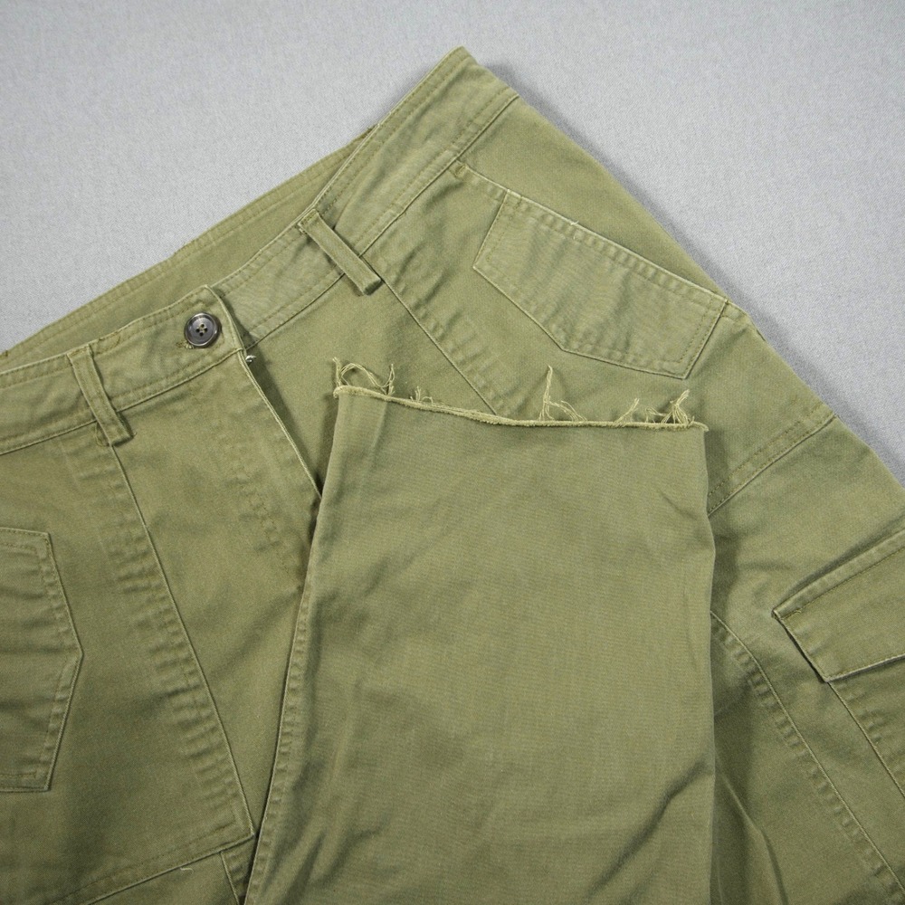 Jason Wu Raw Hem Baker Pockets Utility Army Cargo Women Pants M 30x26 Wide Leg
